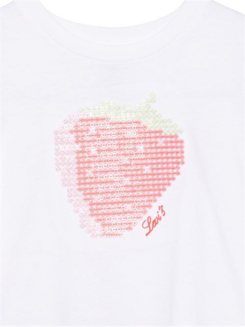 T-shirt bambina Levis Kids bianca a manica corta Levi's Kids | 4EP666W1T